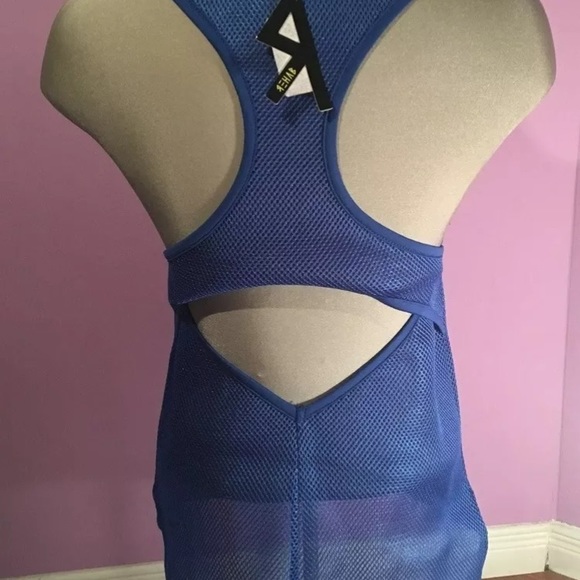 REHAB Assymetrical BLUE Knit Jersey 03 TANK TOP - Picture 7 of 14